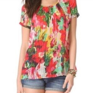 JACK BY BB DAKOTA Warden Floral Pleated Blouse XS